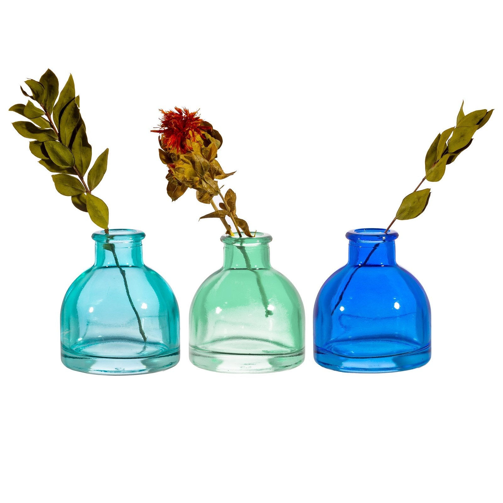 View Cool Toned Mini Bud Vases Set of 3 information
