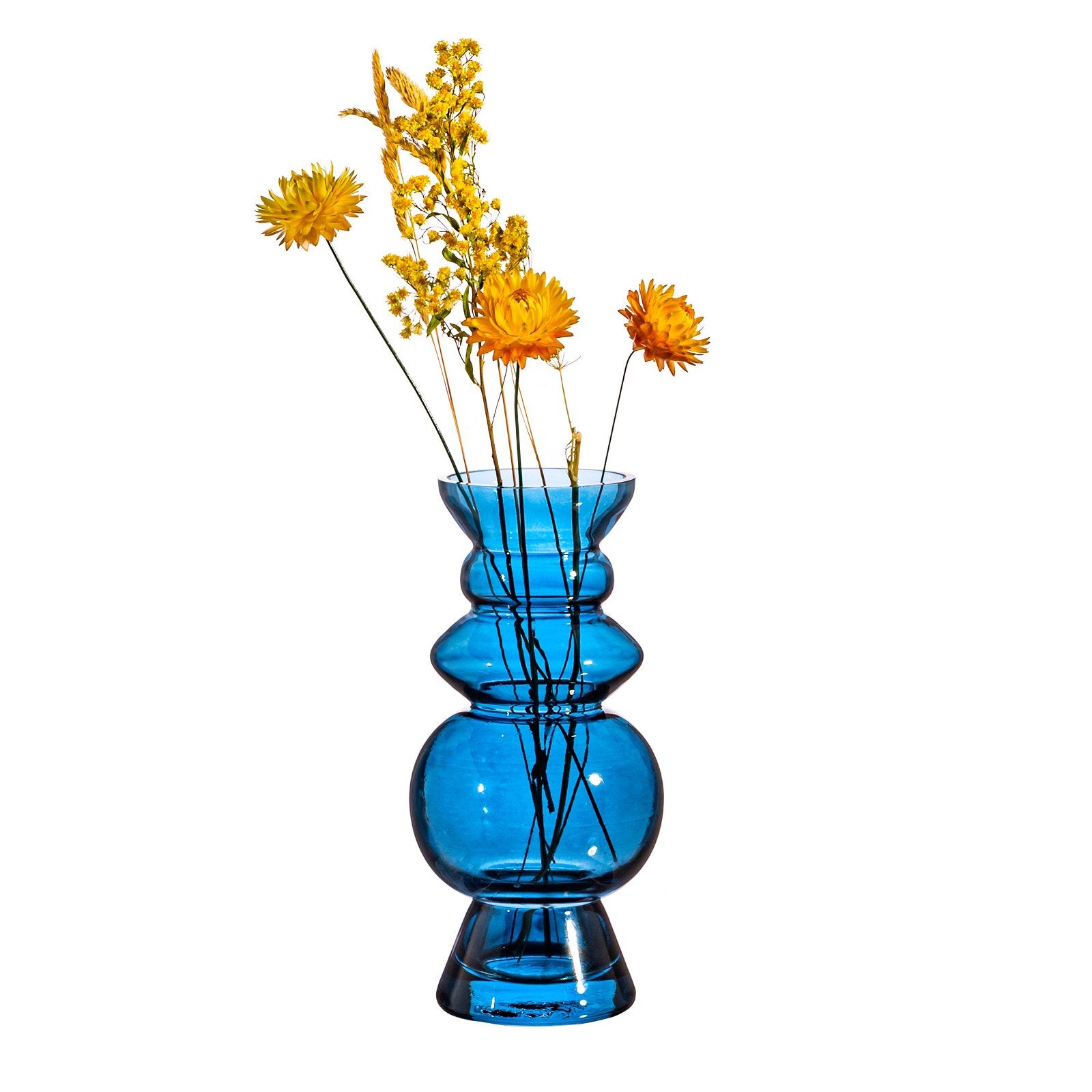 View Selina Glass Vase Blue information