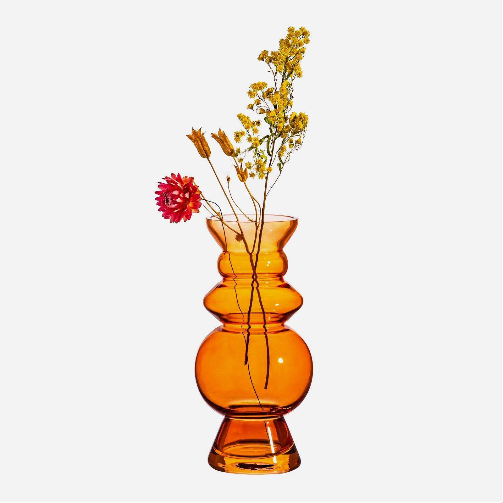 View Selina Glass Vase Dark Amber information