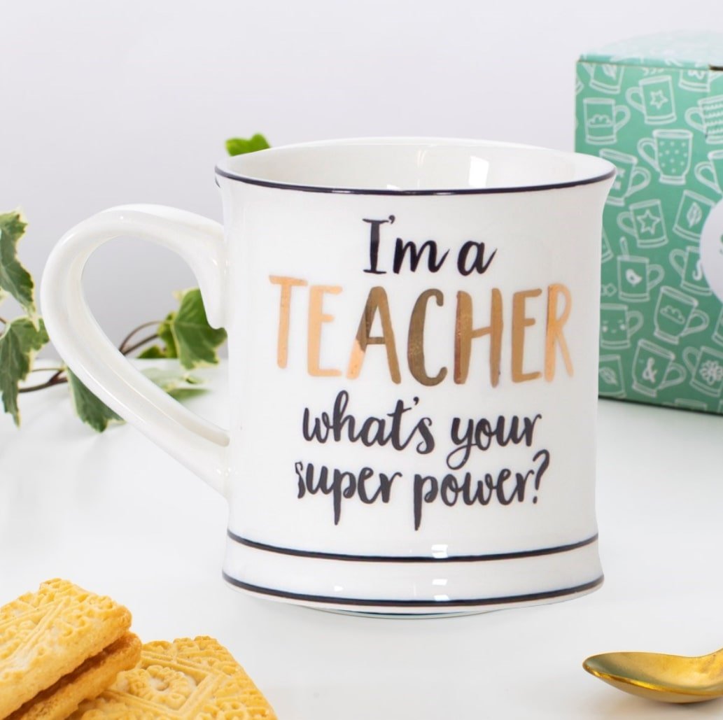 View Metallic Monochrome Im A Teacher Mug information