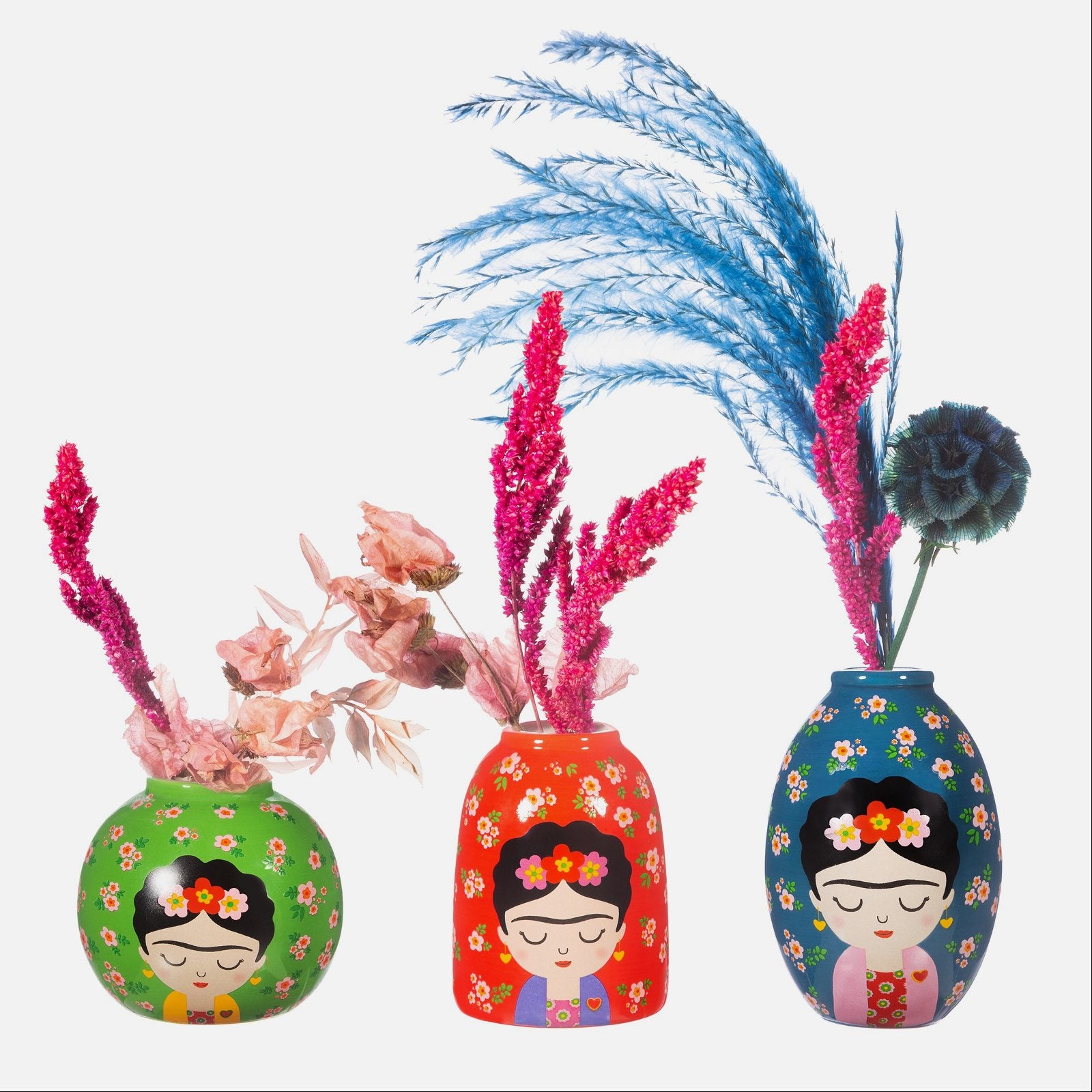 View Floral Frida Vases Set of 3 information