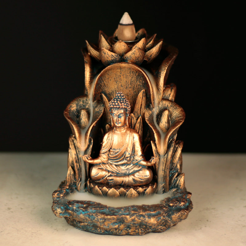 View Backflow Incense Burner Lotus Thai Buddha information