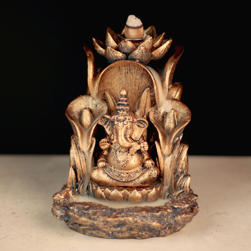 View Backflow Incense Burner Lotus Ganesh information