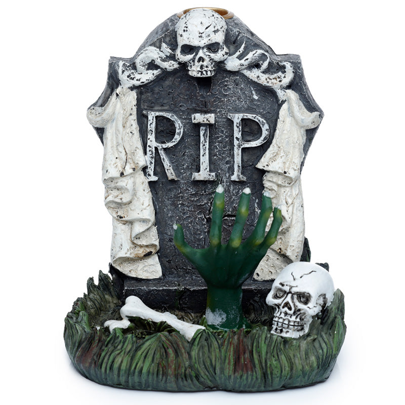 View Backflow Incense Burner RIP Zombie Hand Tombstone information