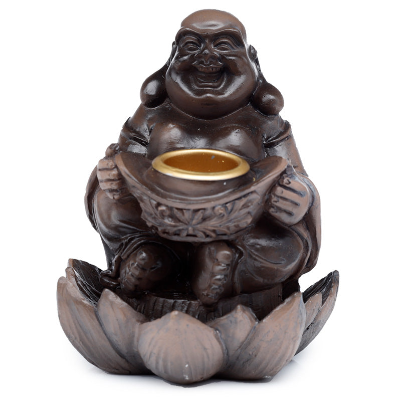 View Backflow Incense Burner Peace of the East Wood Effect Lucky Buddha information