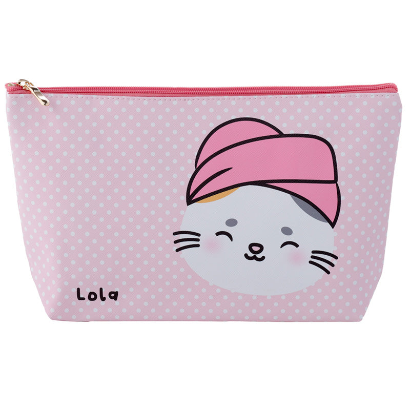 View Adoramals Lola the Cat Large PVC Toiletry Makeup Wash Bag information