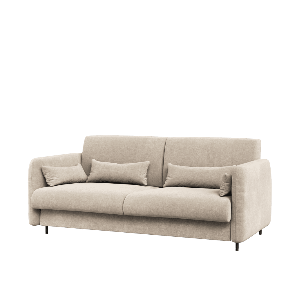View BC18 Upholstered Sofa For BC01 Vertical Wall Bed Concept 140cm Beige White Gloss information