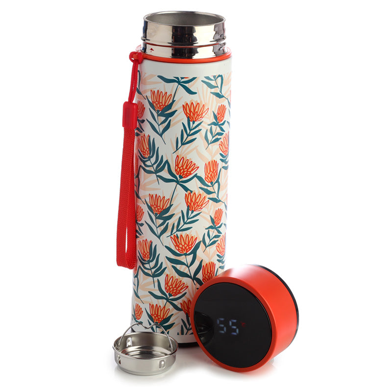 View Reusable Stainless Steel Hot Cold Insulated Drinks Bottle Digital Thermometer Peony Pick of the Bunch information