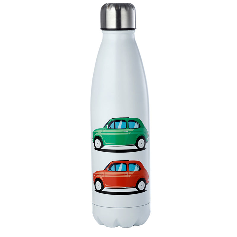 View Reusable Stainless Steel Insulated Drinks Bottle 500ml Retro Fiat 500 information