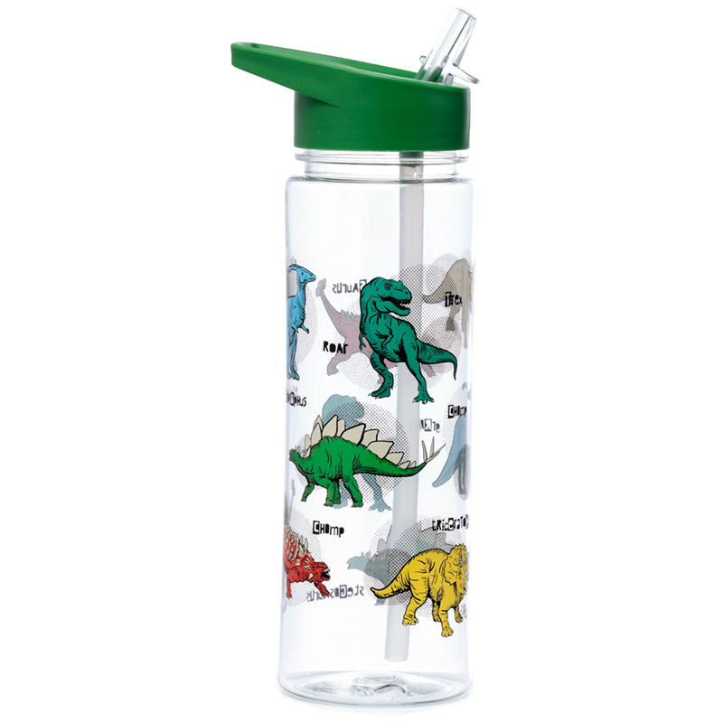 View Reusable Dinosauria Shatterproof Ecozen 550ml Water Bottle with Flip Straw information