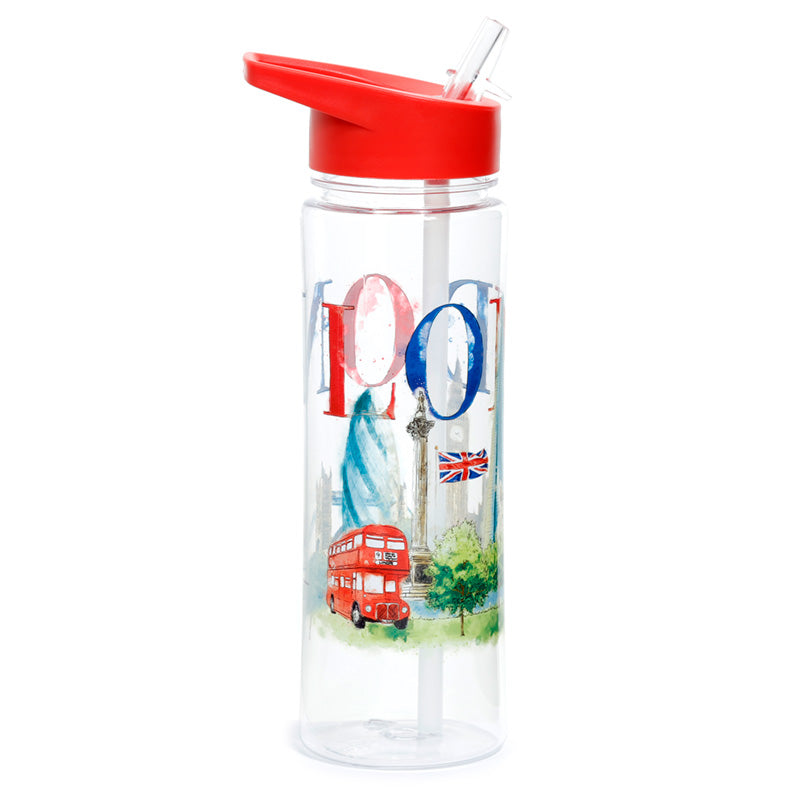 View Reusable London Tour 550ml Water Bottle with Flip Straw information