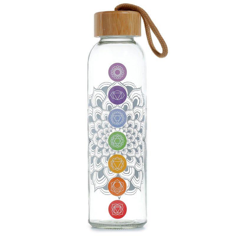 View Reusable Glass Water Bottle Chakra information