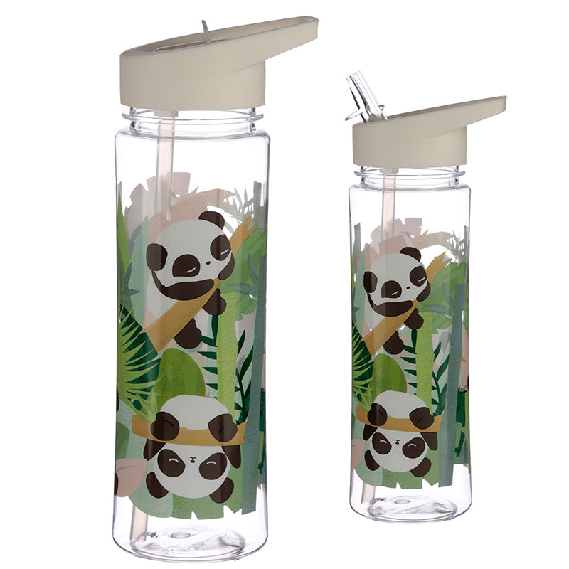 View Reusable Pandarama Panda 550ml Water Bottle with Flip Straw information