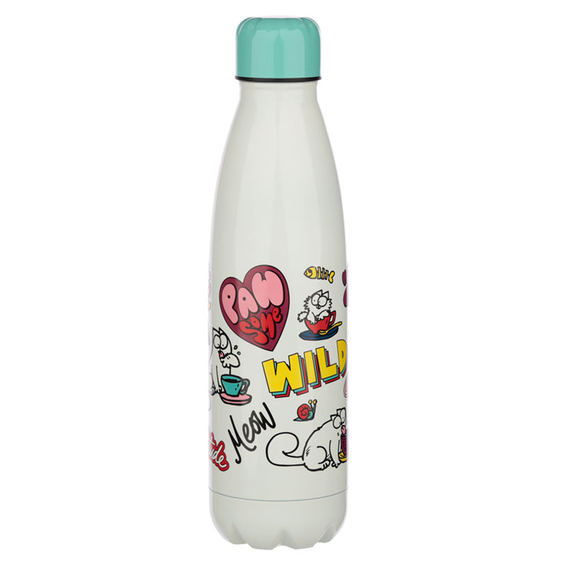 View Reusable Stainless Steel Insulated Drinks Bottle 500ml Simons Cat Pawsome information