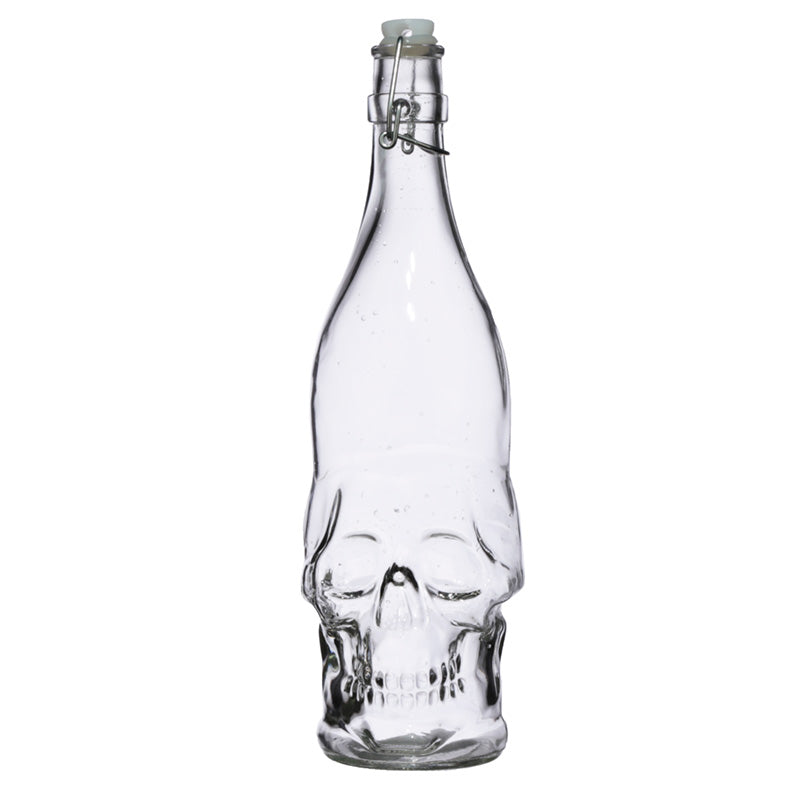 View Skull Shaped Water Bottle 1L Skulls Roses information