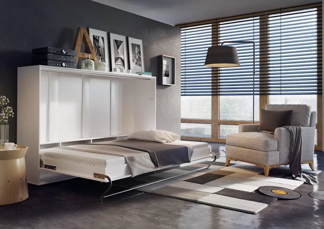 View CP04 Horizontal Wall Bed Murphy Bed Concept 140cm Grey Matt 140 x 200cm information