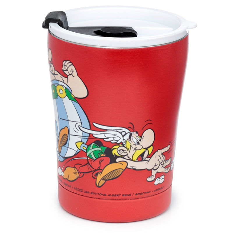 View Reusable Stainless Steel Insulated Food Drinks Cup 300ml Asterix Obelix Red information