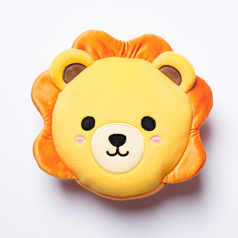 View Lion Relaxeazzz Plush Round Travel Pillow Eye Mask Set information