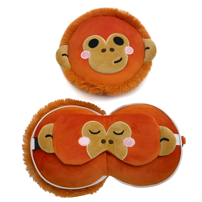 View Relaxeazzz Travel Pillow Eye Mask Adoramals Orangutan information