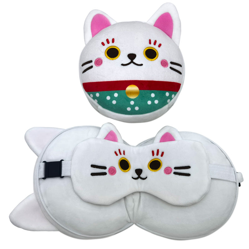 View Relaxeazzz Travel Pillow Eye Mask Maneki Neko Lucky Cat information