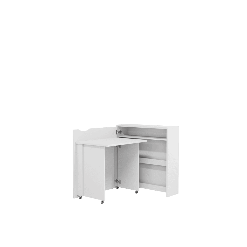 View Work Concept Slim Convertible Hidden Desk 90cm White Matt Left 90cm information