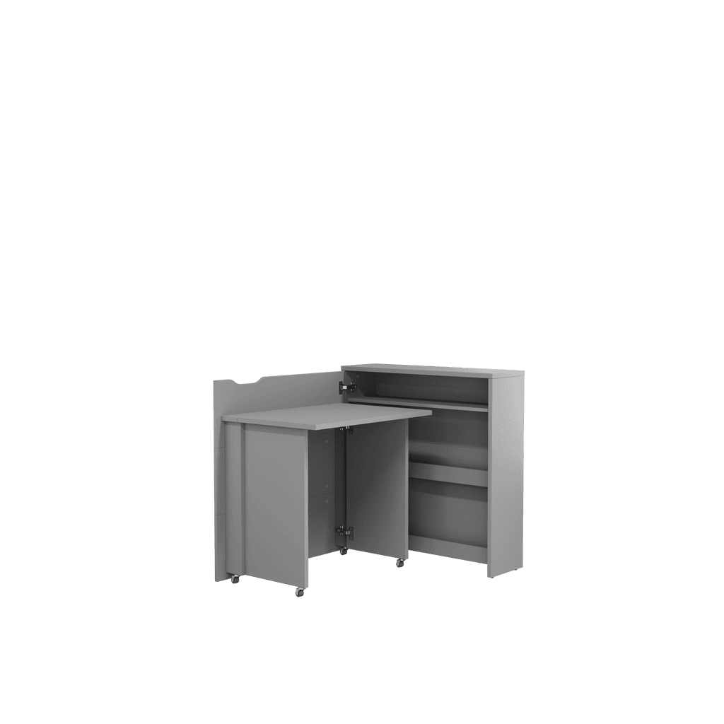 View Work Concept Slim Convertible Hidden Desk 90cm Grey Left 90cm information