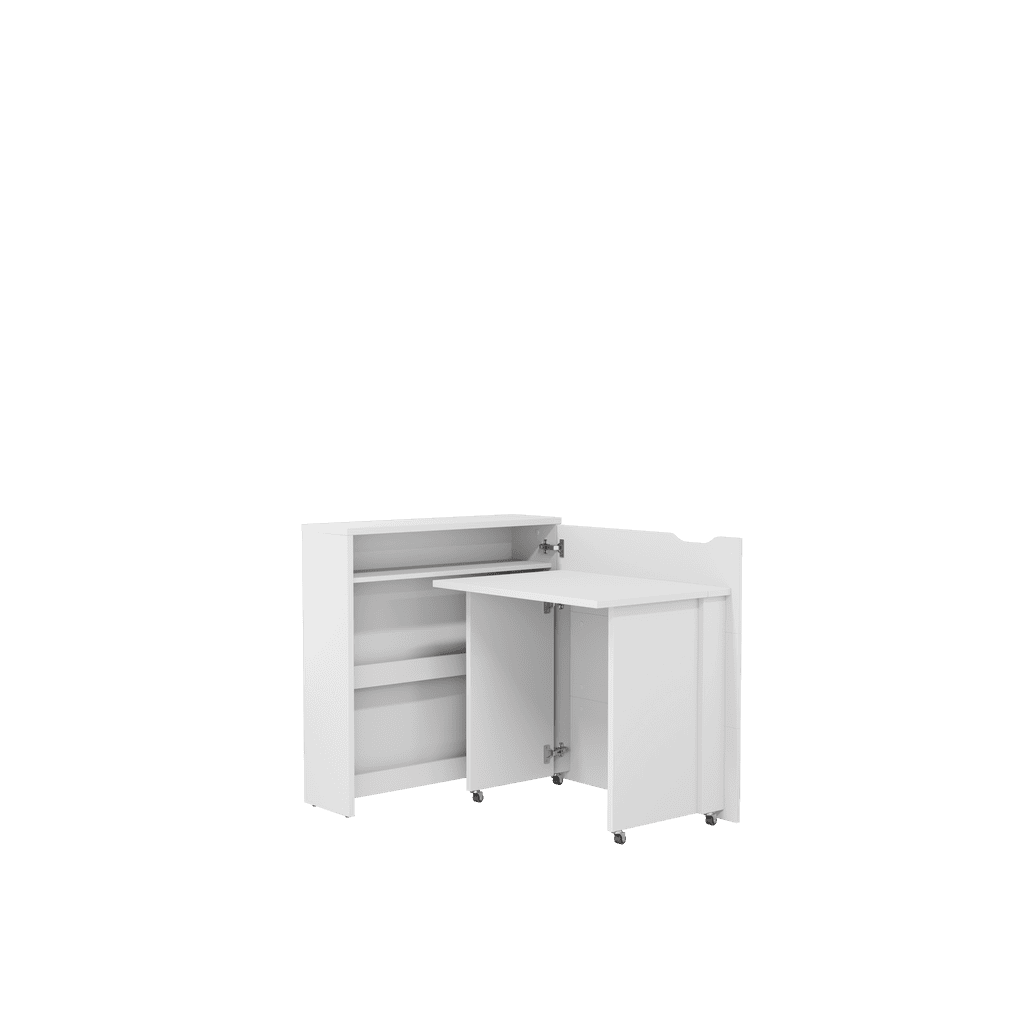 View Work Concept Slim Convertible Hidden Desk 90cm White Matt Right 90cm information