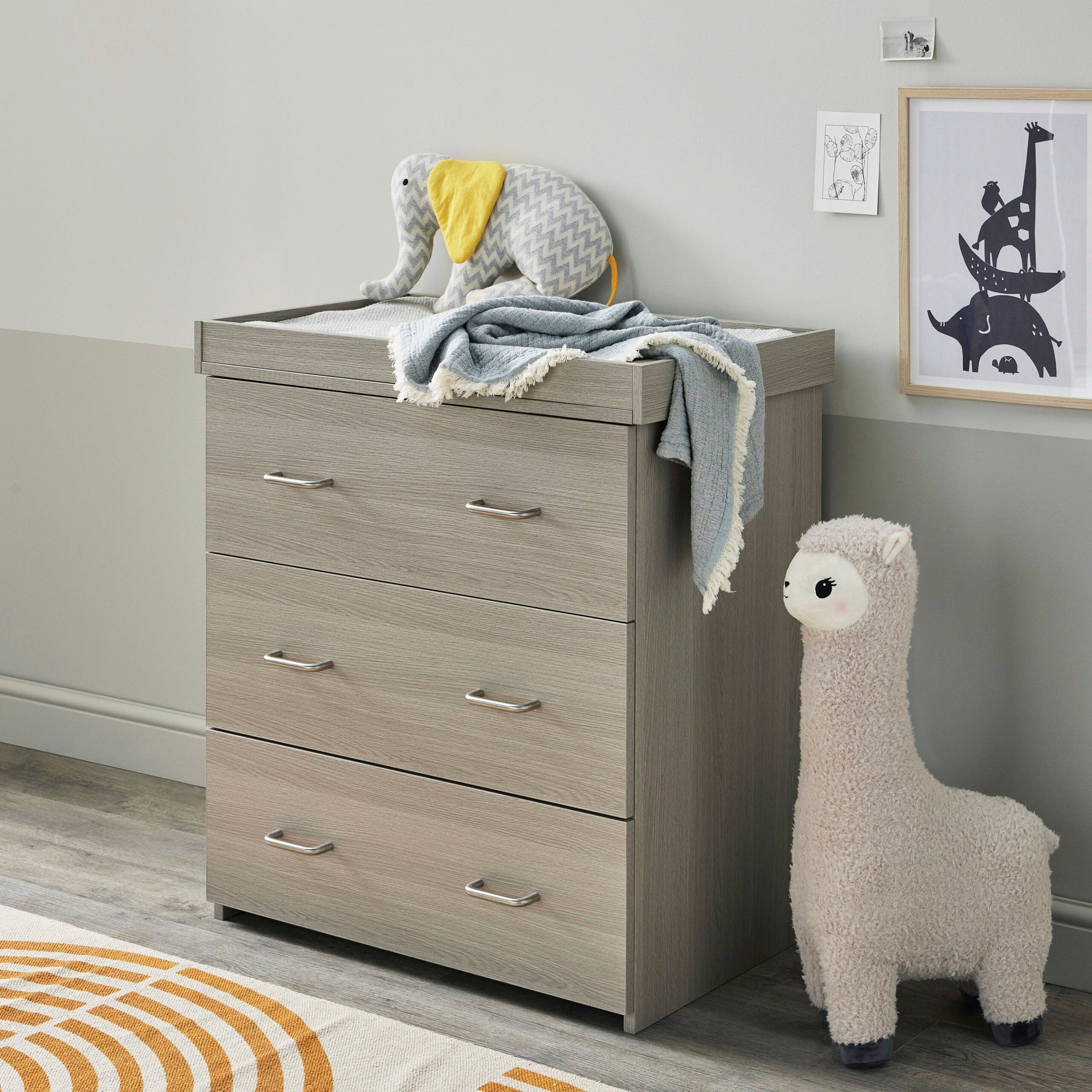 View Babymore Caro Nursery Chest Changer Grey Wash information