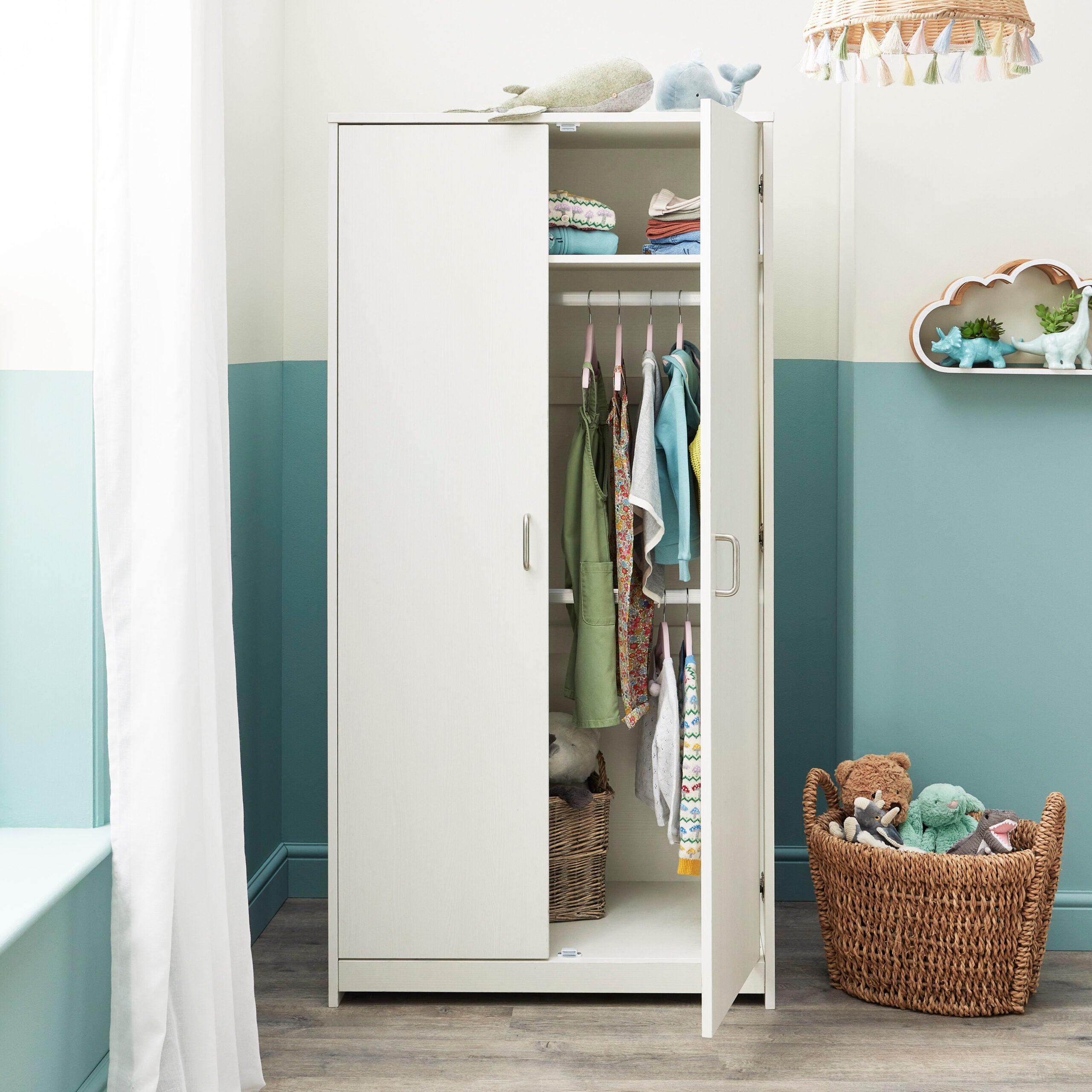 View Babymore Caro Nursery Wardrobe White Wash information