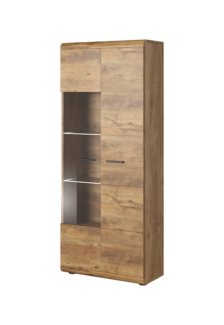 View Elen Tall Display Cabinet 80cm information