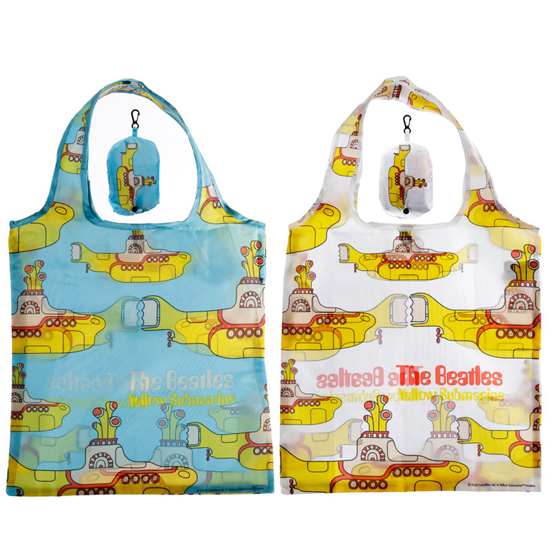 View Handy Fold Up Yellow Submarine Shopping Bag with Holder information