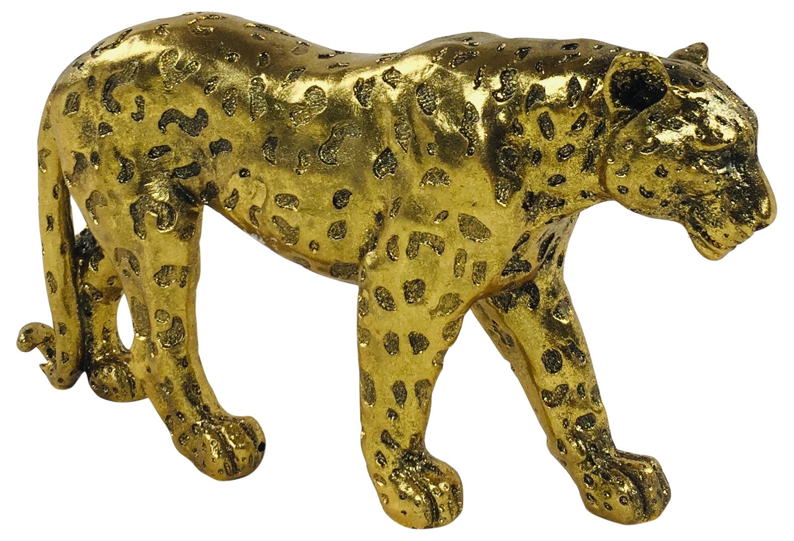 View Gold Glitter Effect Leopard 27cm information