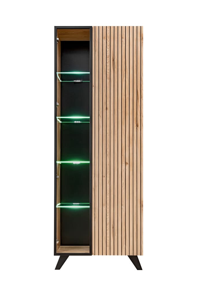 View Liam Tall Display Cabinet 70cm information