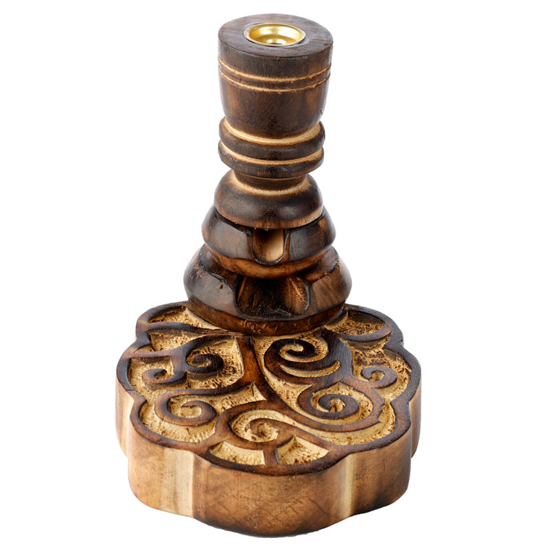 View Mango Wood Backflow Incense Burner Happy Tree information