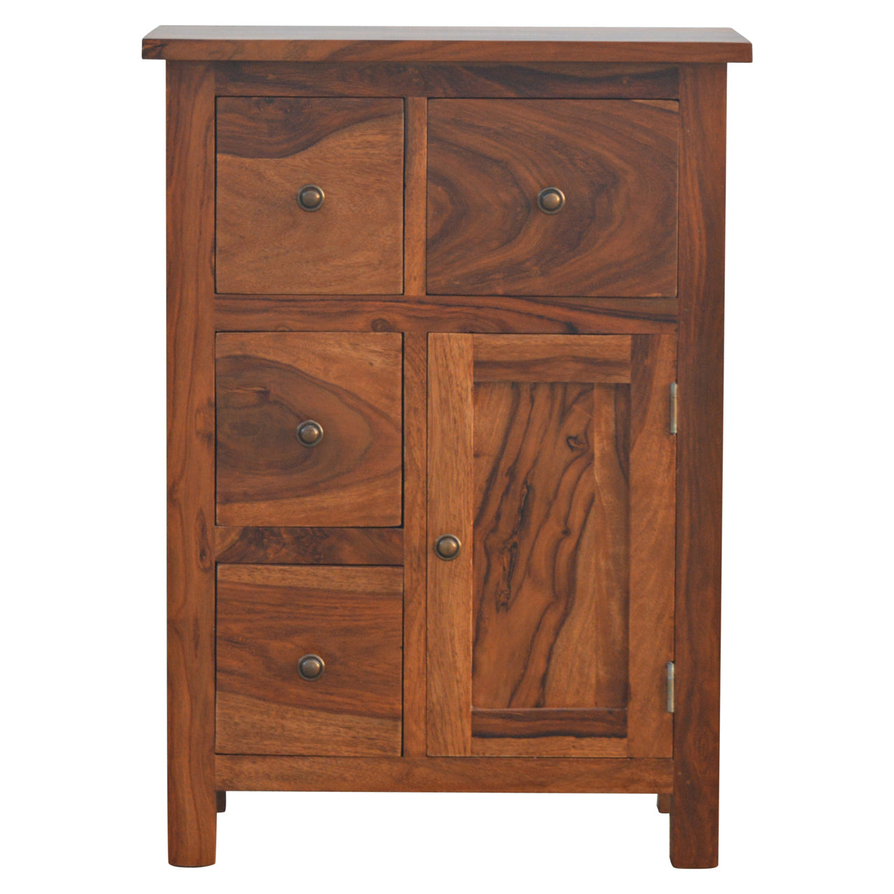 View Sheesham Wood Cabinet with 4 Drawers and 1 Door information