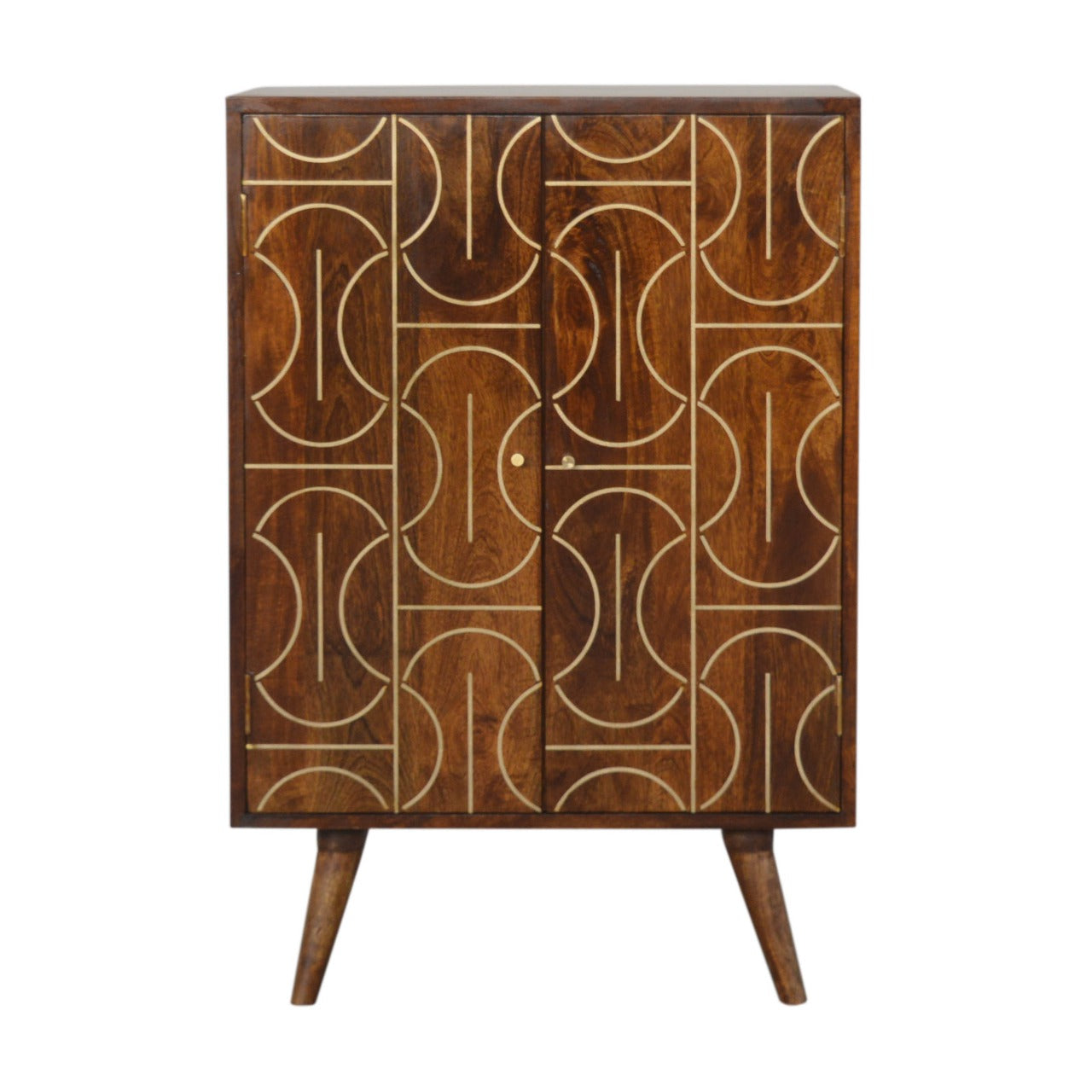 View Chestnut Gold Inlay Abstract Cabinet information