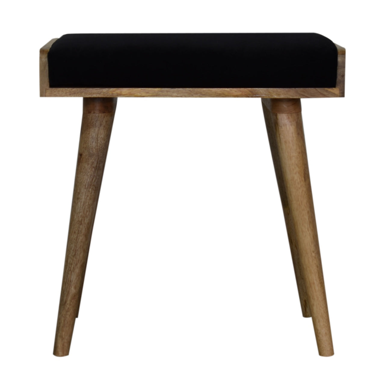 View Black Velvet Tray Style Footstool information