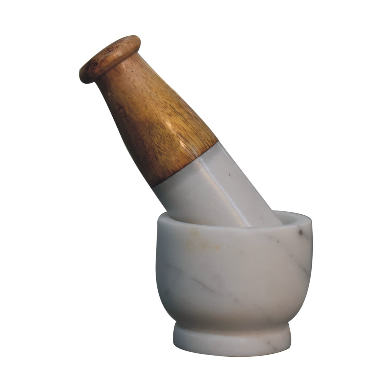 View Small Wood Marble Pestle and Mortar Set information