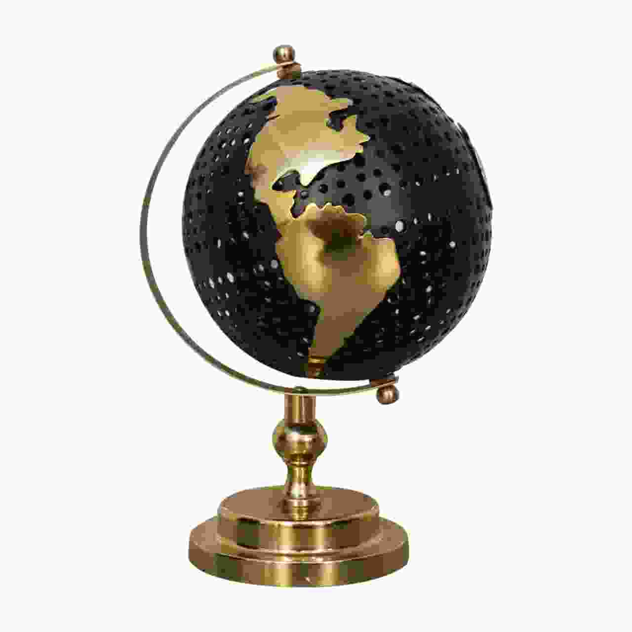 View Black Globe with Gold Frame information