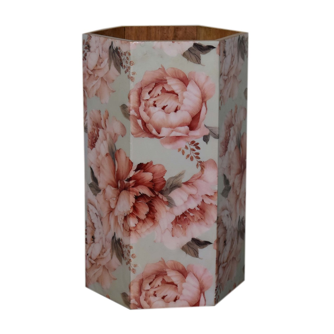 View Hexagonal Pink Floral Umbrella Stand information