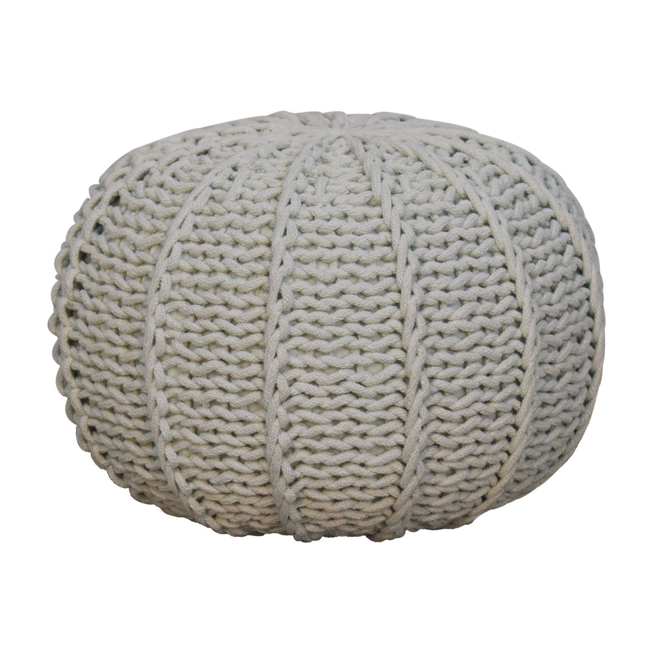 View Grey Cable Pouffe information