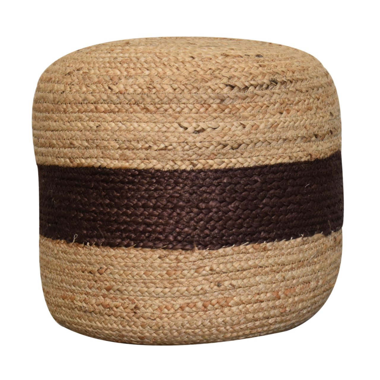 View Jute Pouffe with Brown Band information