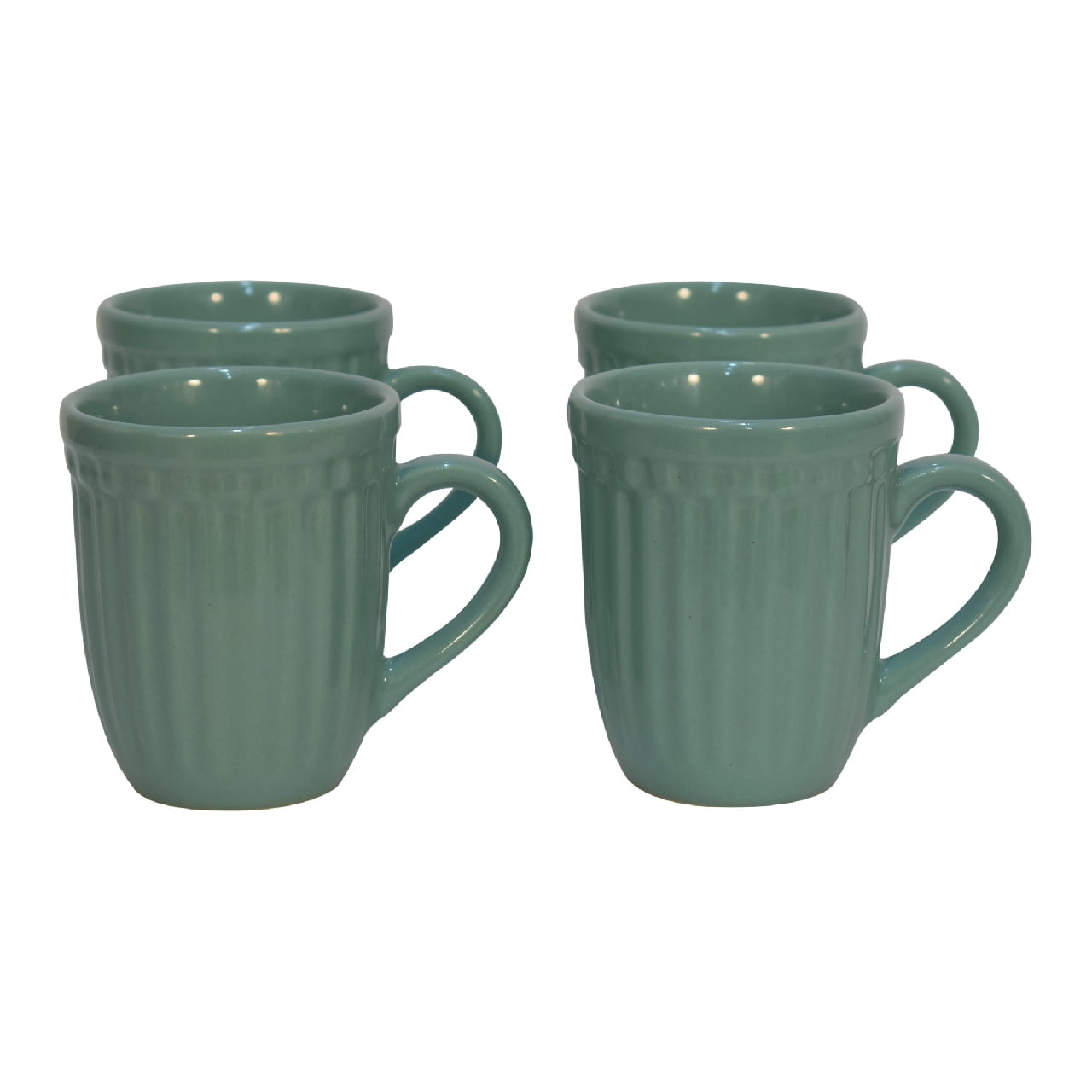 View Sea Green Ribbed Mug Set of 4 information