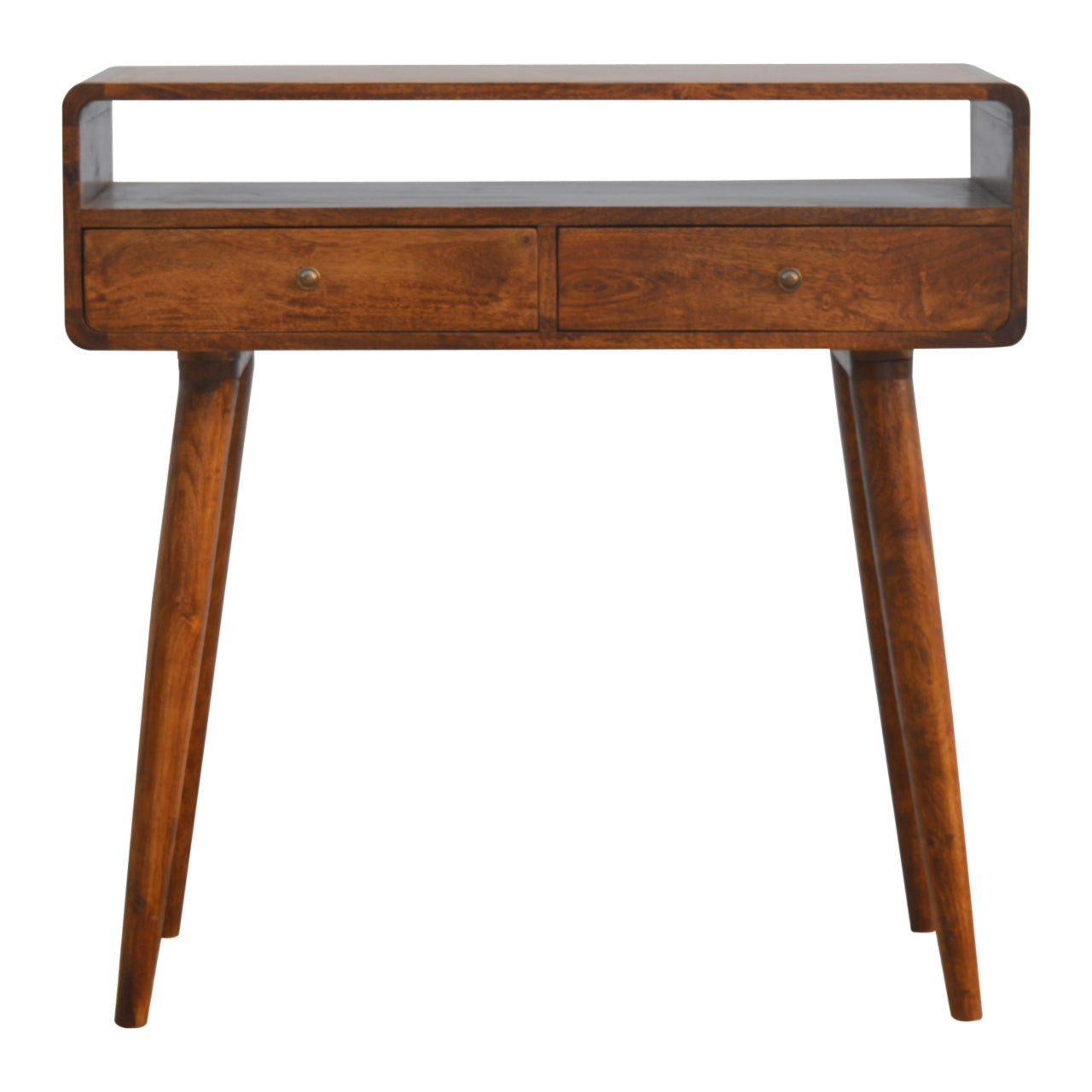 View Curved Chestnut Console Table information