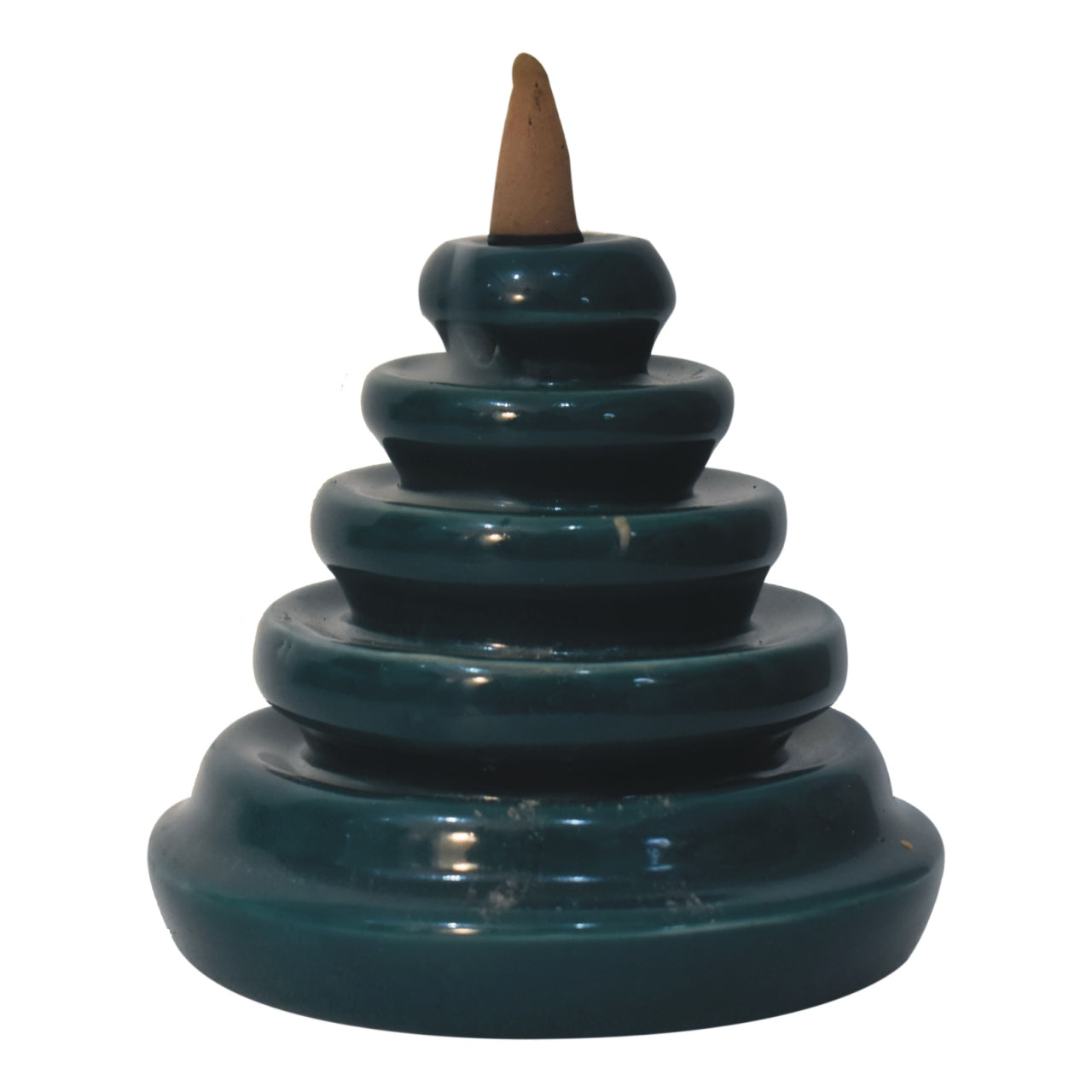 View Teal Waterfall Back Flow Burner Fountain Set Cone Fragrances Rose Lavender Jasmine Tuberose Incense Fragrances Amber Lavender Oudh Woods information