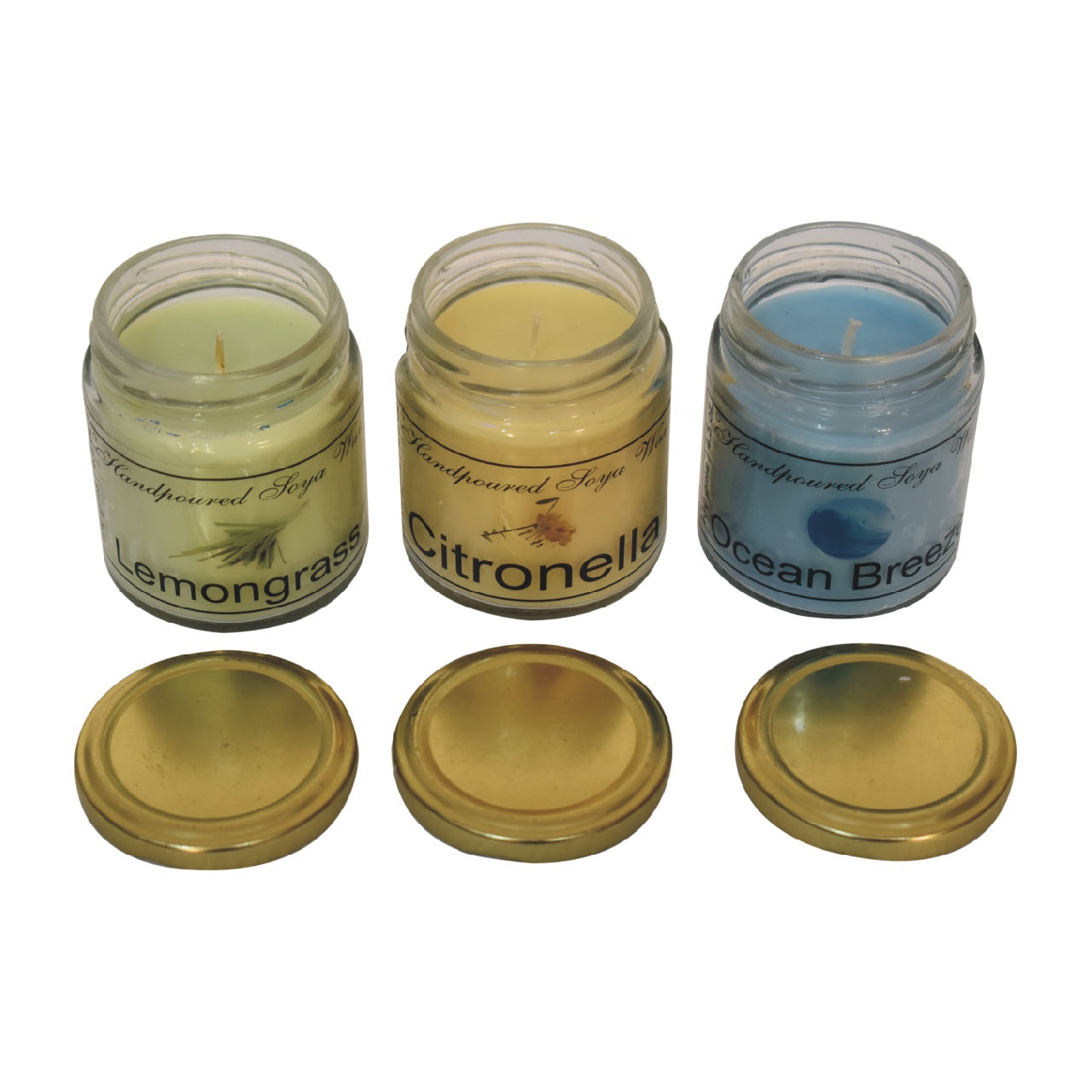 View Candle Gift Set of 3 Lemongrass Citronella Summer Tides information