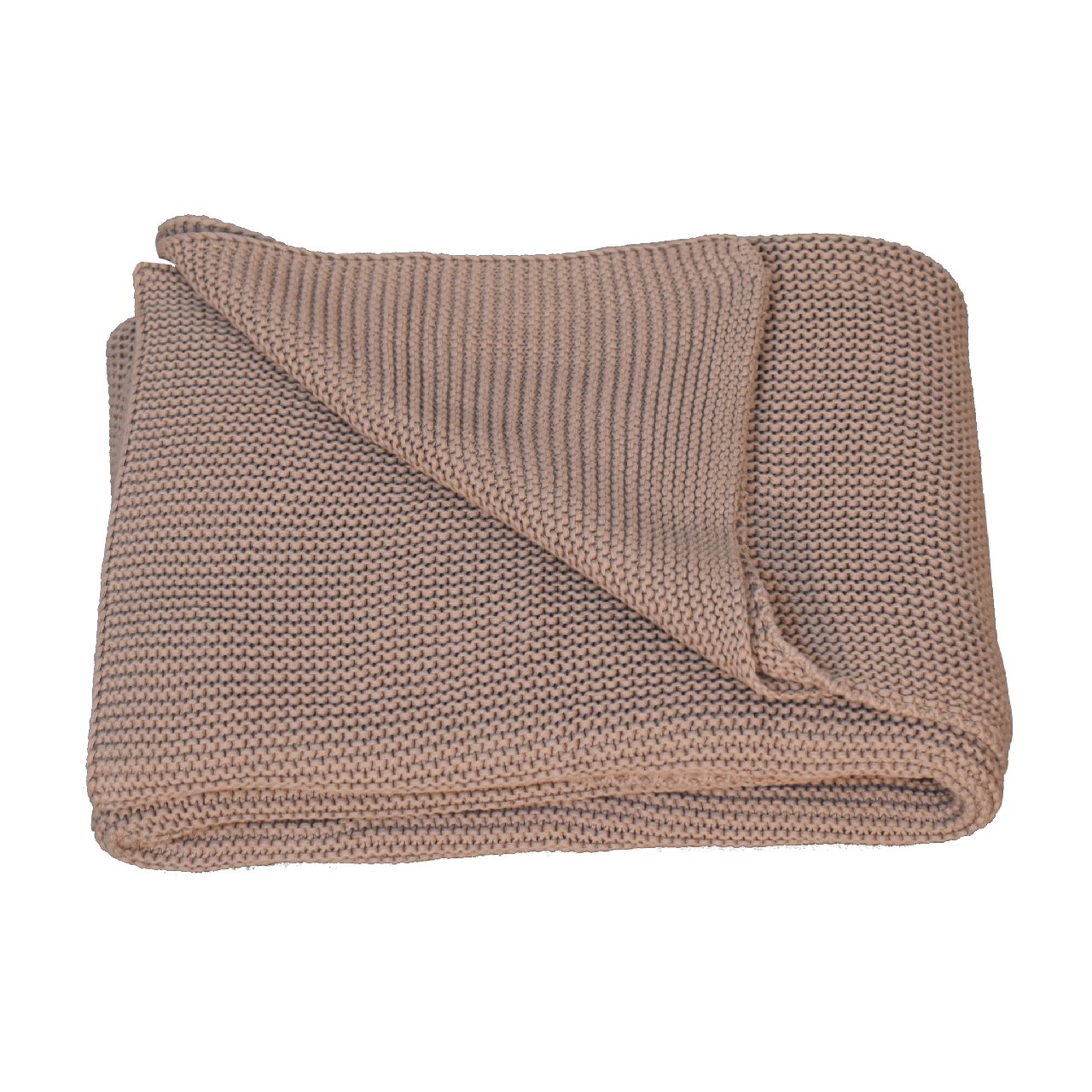 View Double Bed Size Beige Knitted Throw information