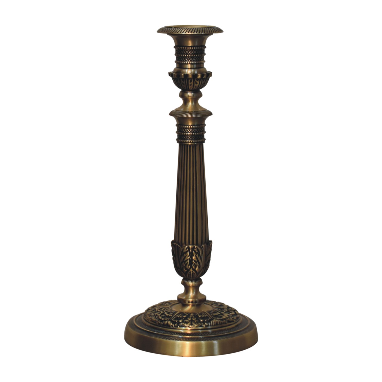 View Brass Carved Candle Stand information