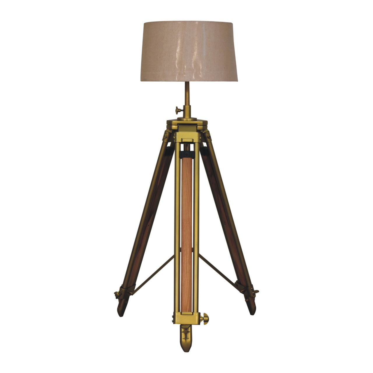 View Brass Plated and Wooden Floor Lamp information