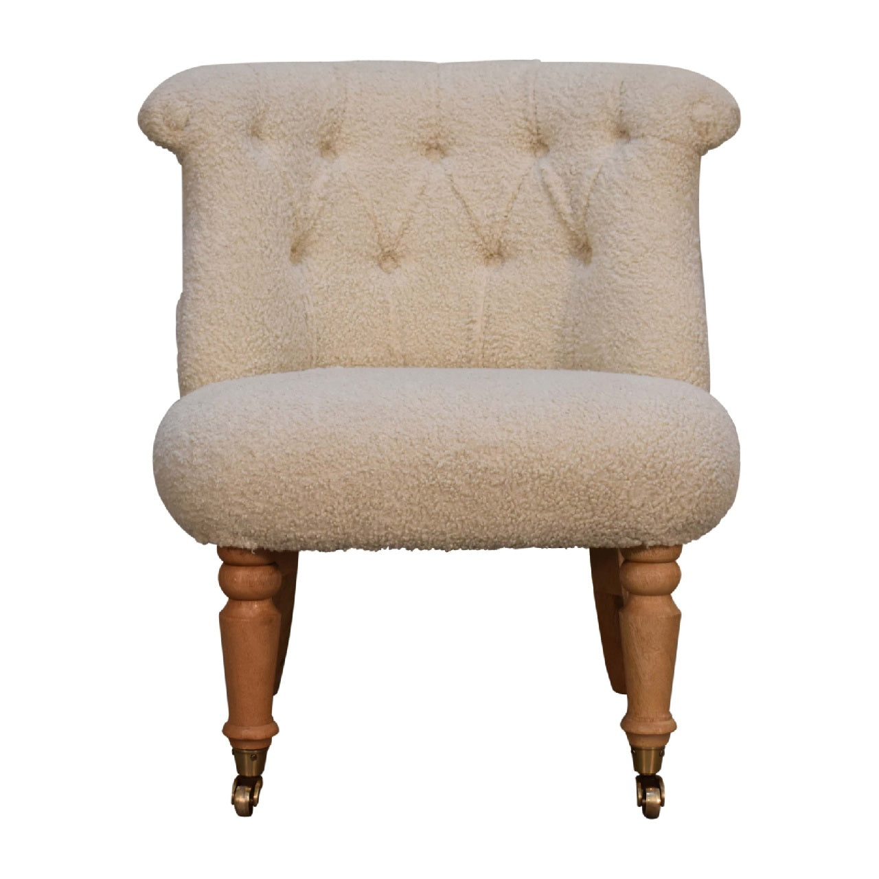 View Bouclé Cream Accent Chair information